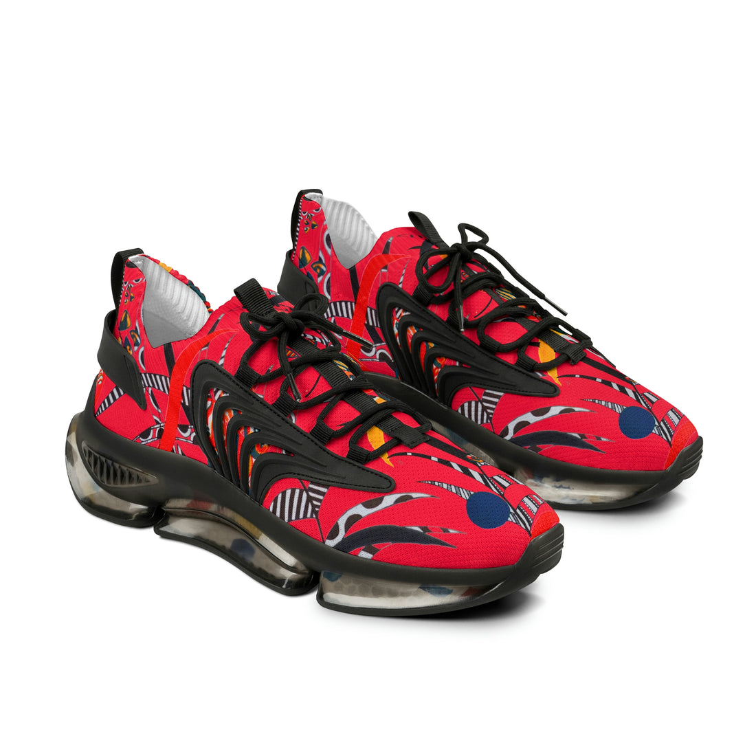 Red Wildly Wicked OTT Men's Mesh Knit Sneakers