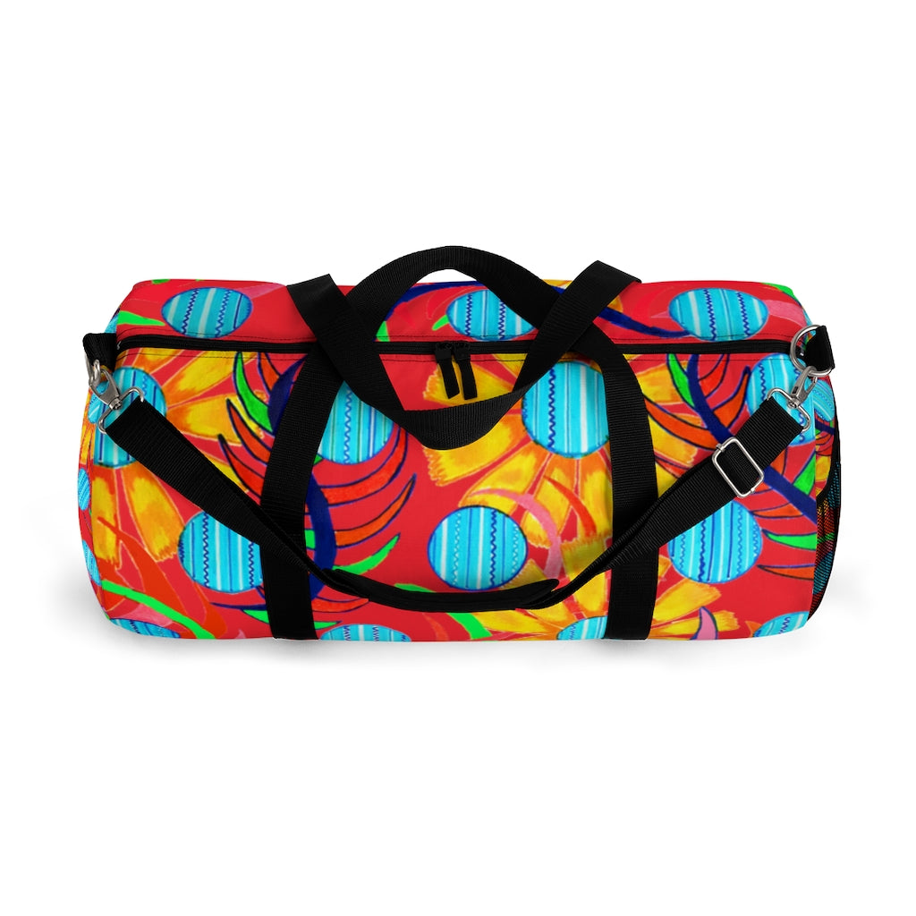 Sunflower Scarlet Duffel Bag