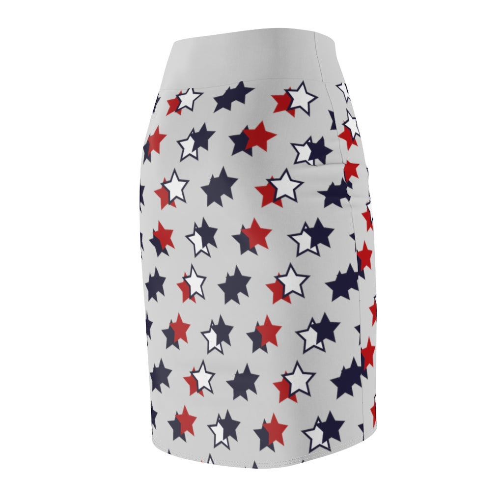 AOP Starry Slate Pencil Skirt