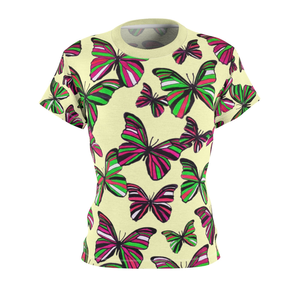 Butterflies AOP Pale Yellow T-shirt