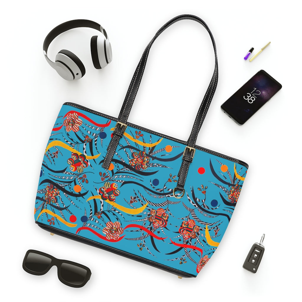 Aqua Wilderness PU Leather Shoulder Bag