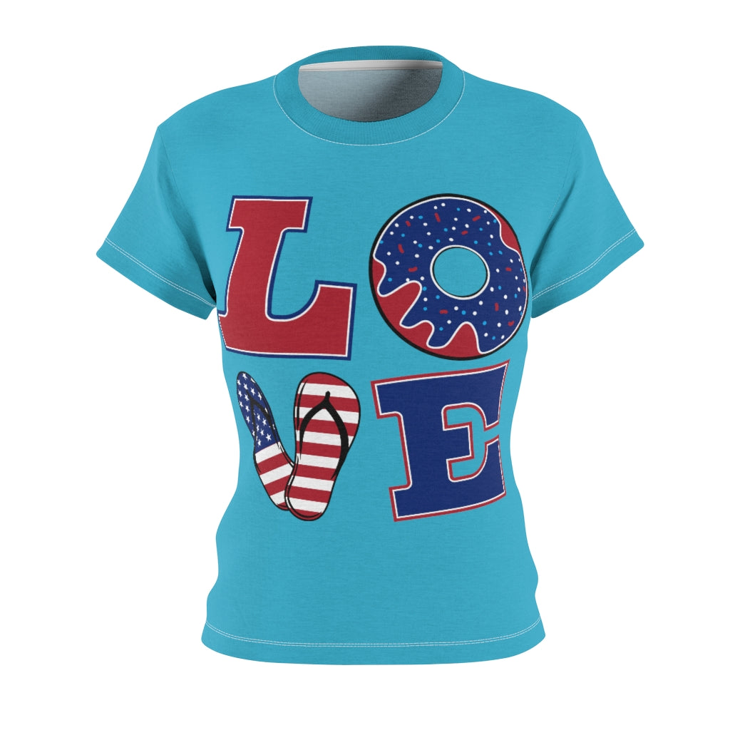 L.O.V.E. 'merica Aqua T-Shirt