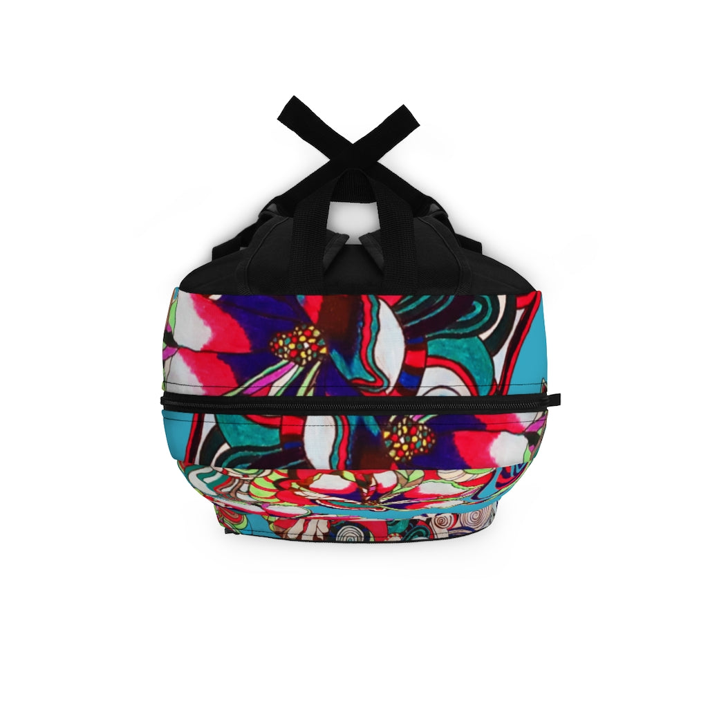 Aqua Artsy Floral Pop Backpack