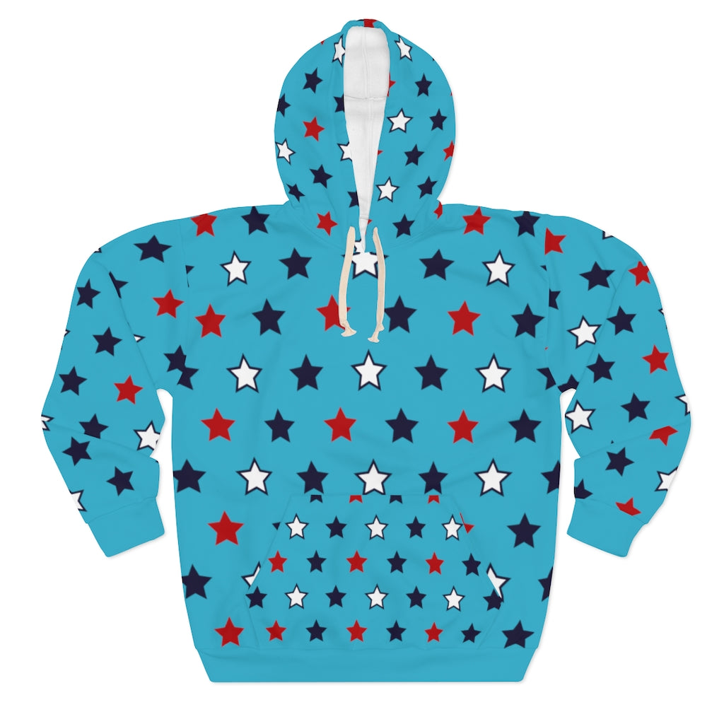 Unisex Aqua Star Lit Pullover Hoodie