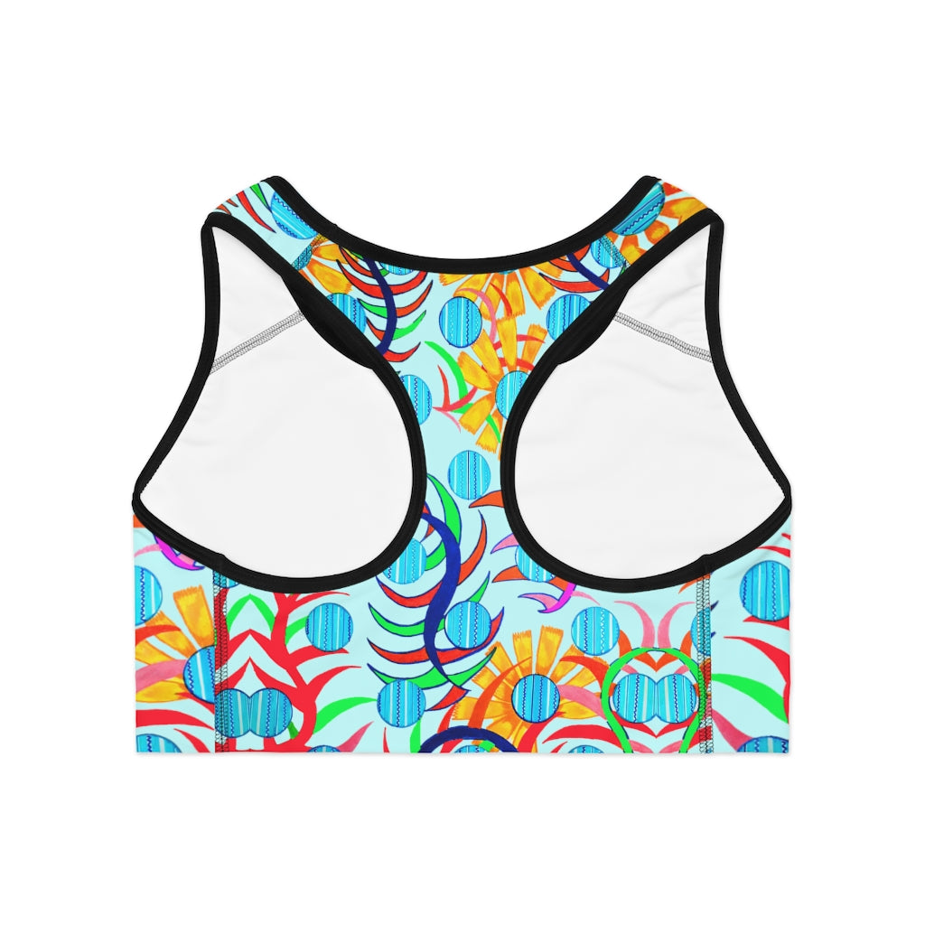 Icy Sunflower Print (AOP) Sports Bra