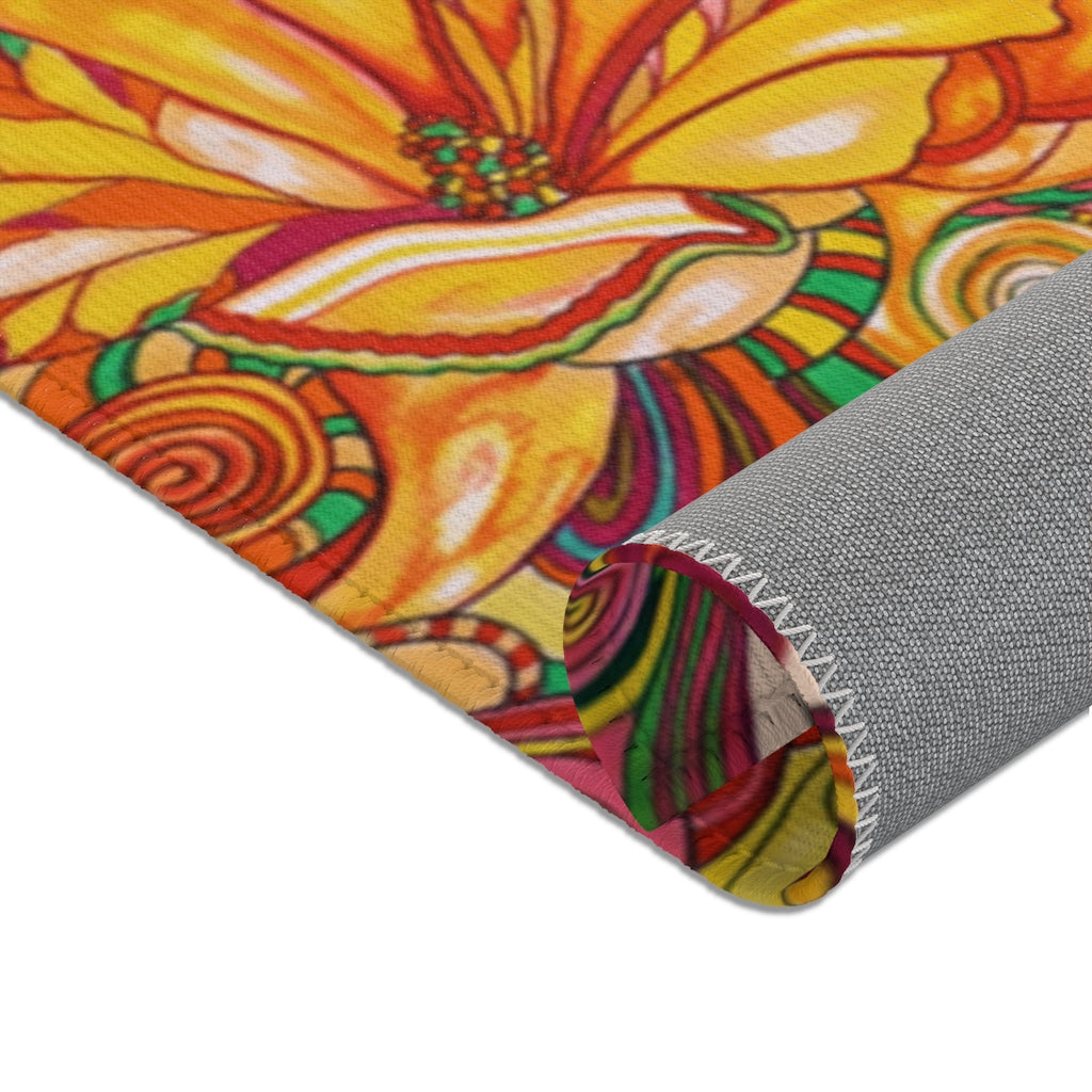 Artsy Floral Nude Area Rug