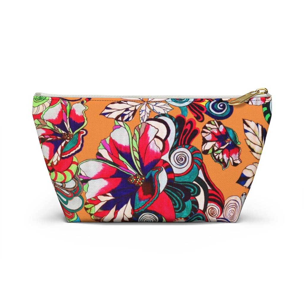 Floral Pop Peach Accessory Pouch