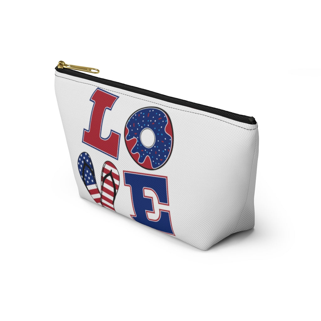 Love White Accessory Pouch