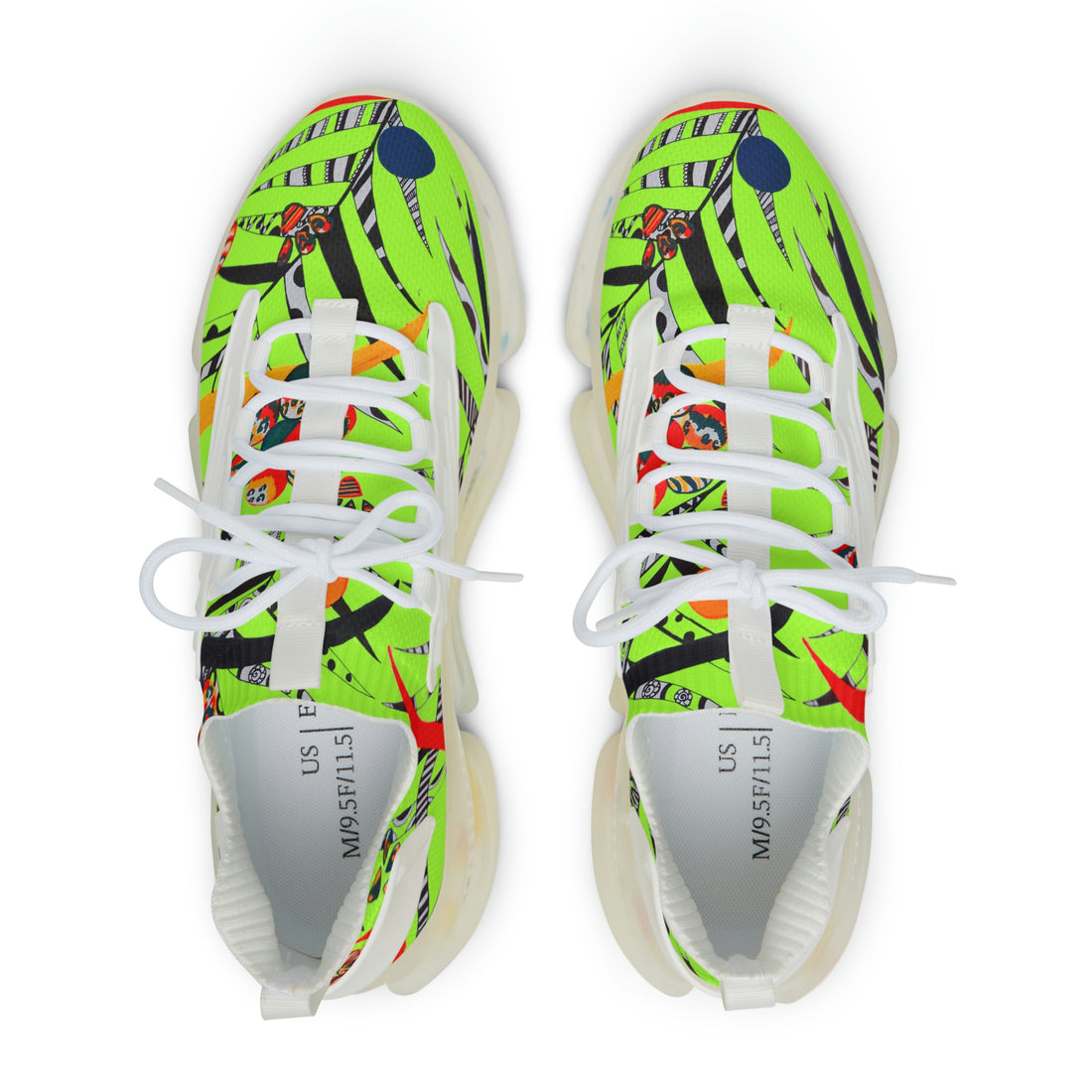 Lime Green Wildly Wicked OTT Men's Mesh Knit Sneakers