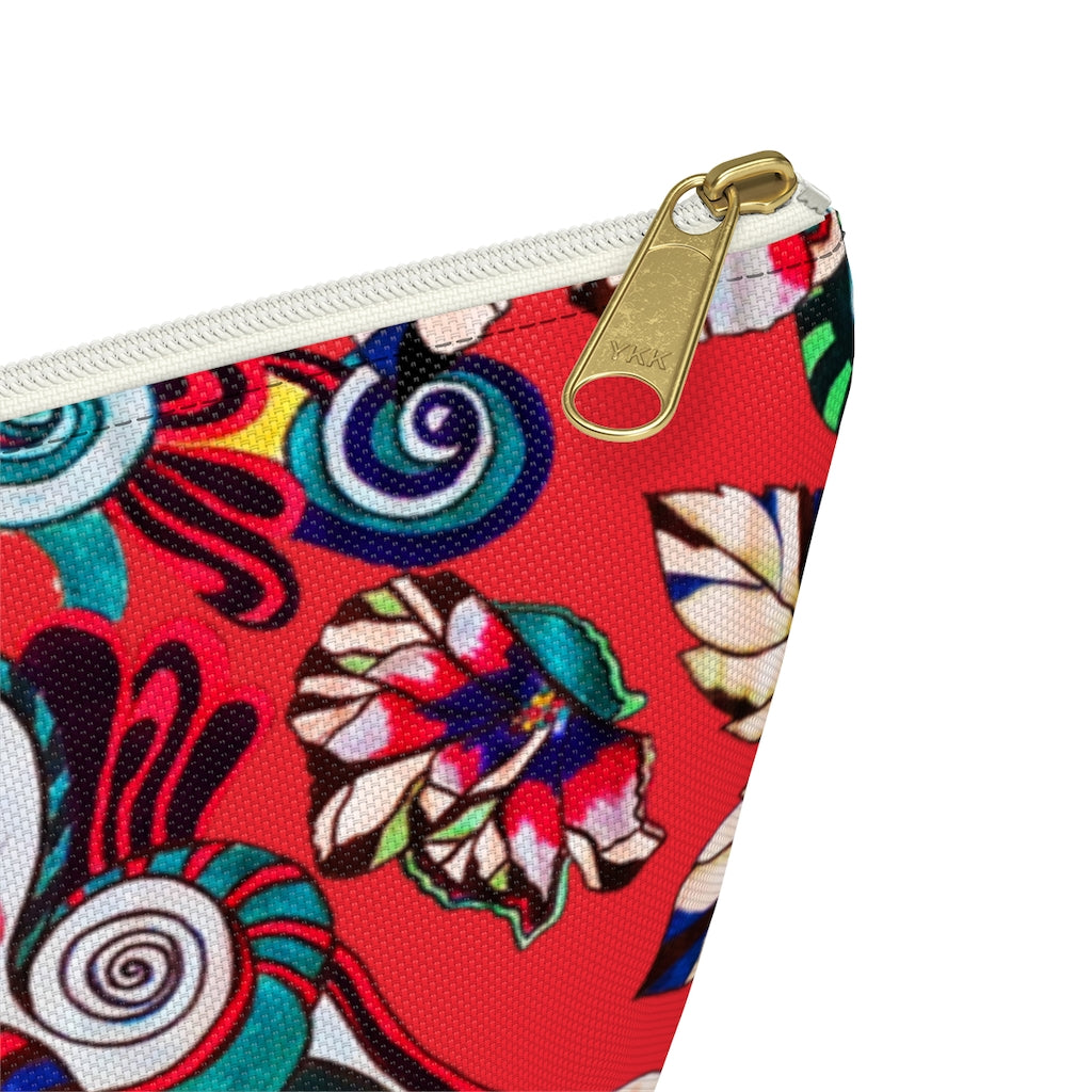 Floral Pop Red Accessory Pouch