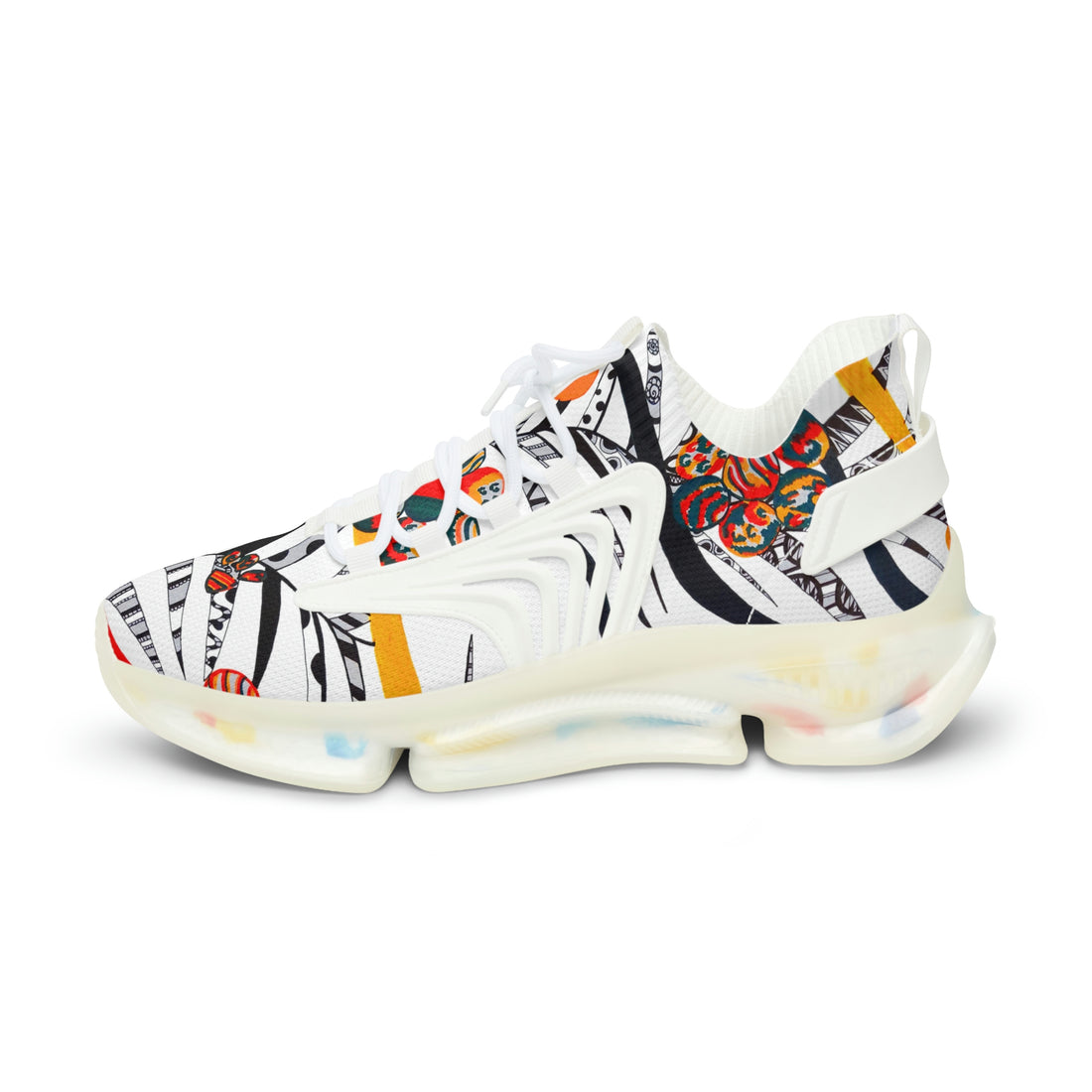White Wildly Wicked OTT Men's Mesh Knit Sneakers