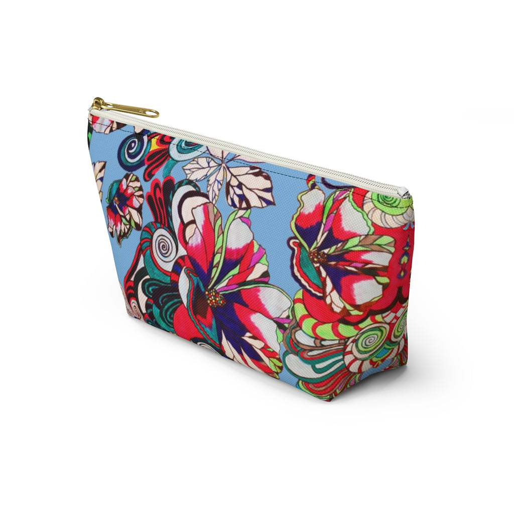 Floral Pop Sky Accessory Pouch