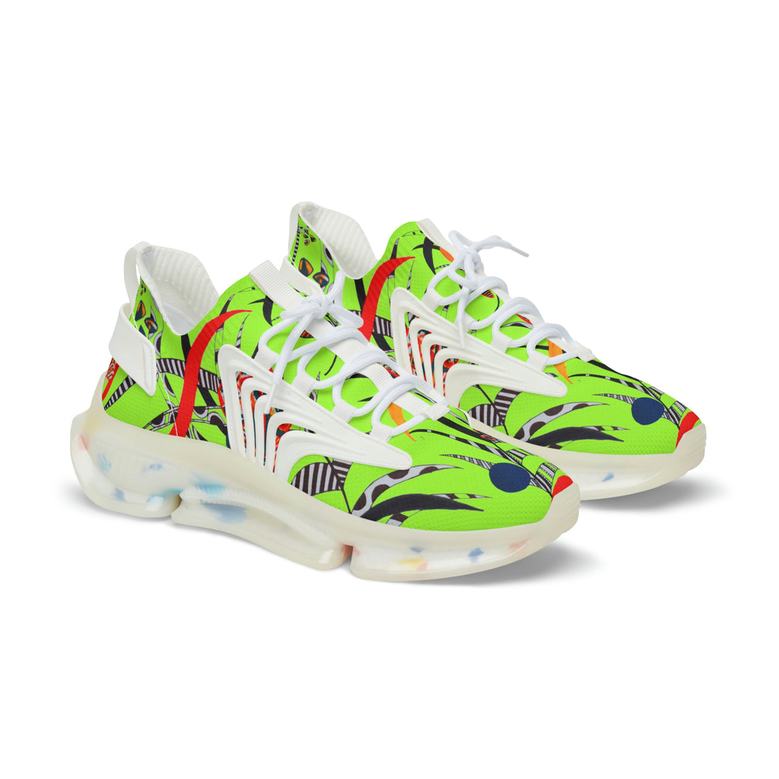 Lime Green Wildly Wicked OTT Men's Mesh Knit Sneakers