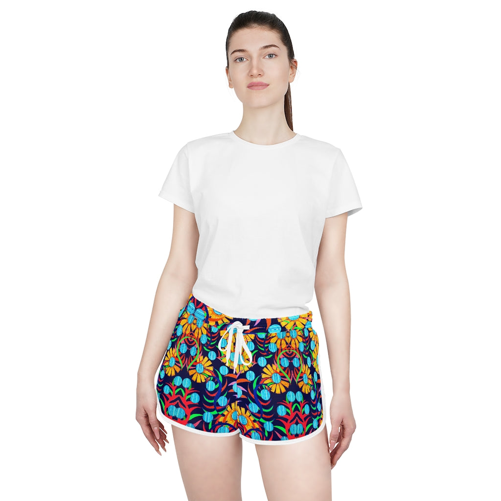 Ink Sunflower Relaxed Shorts