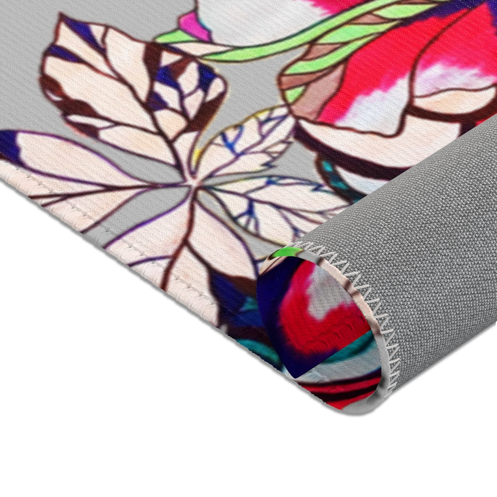 Artsy Floral Pop Slate Area Rug