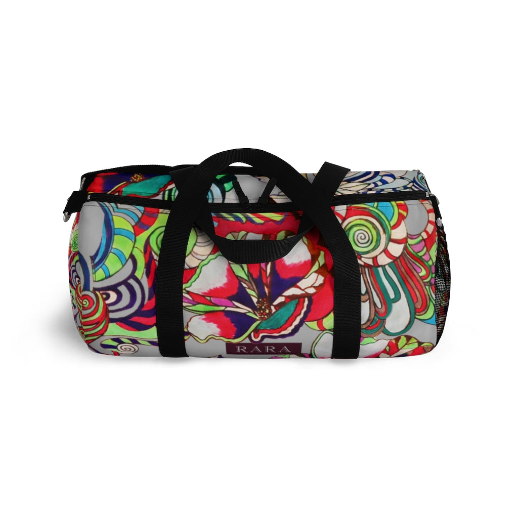 Artsy Floral Pop Slate Duffel Bag