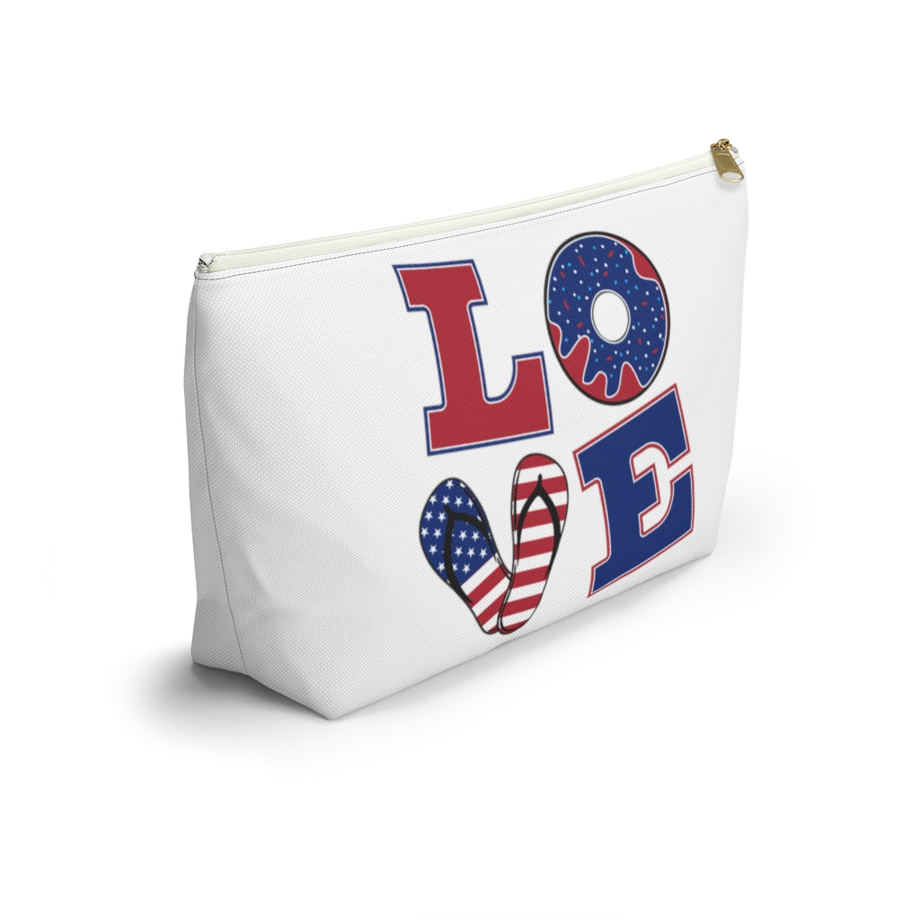 Love White Accessory Pouch