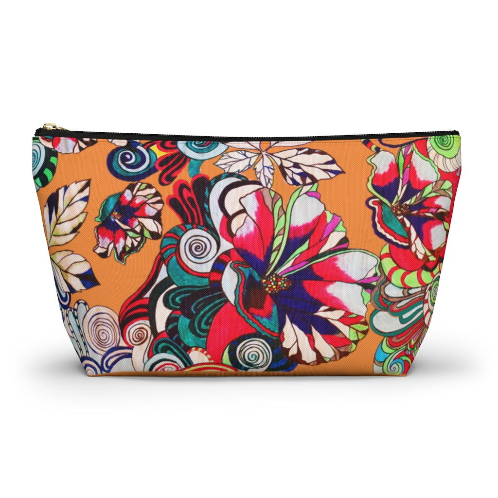 Floral Pop Peach Accessory Pouch