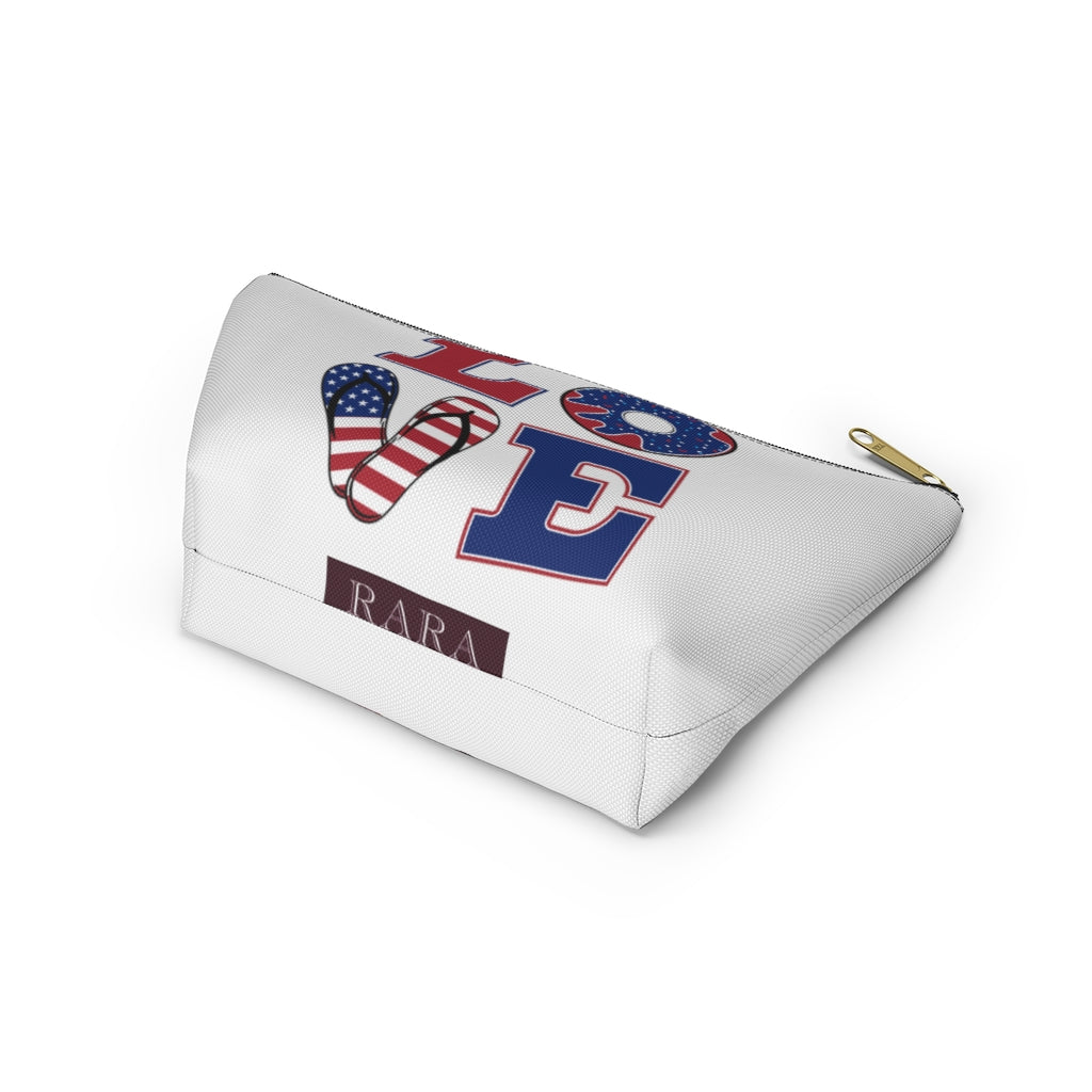 Love White Accessory Pouch