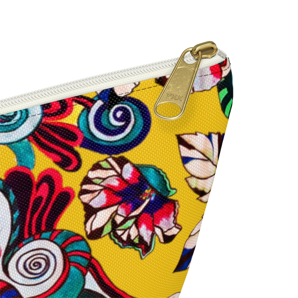 Floral Pop Yellow Accessory Pouch