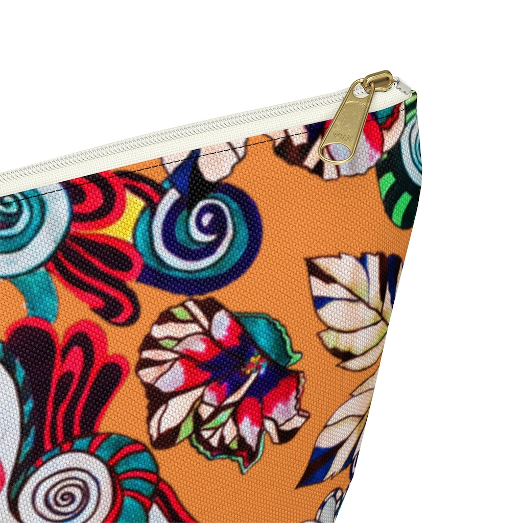 Floral Pop Peach Accessory Pouch