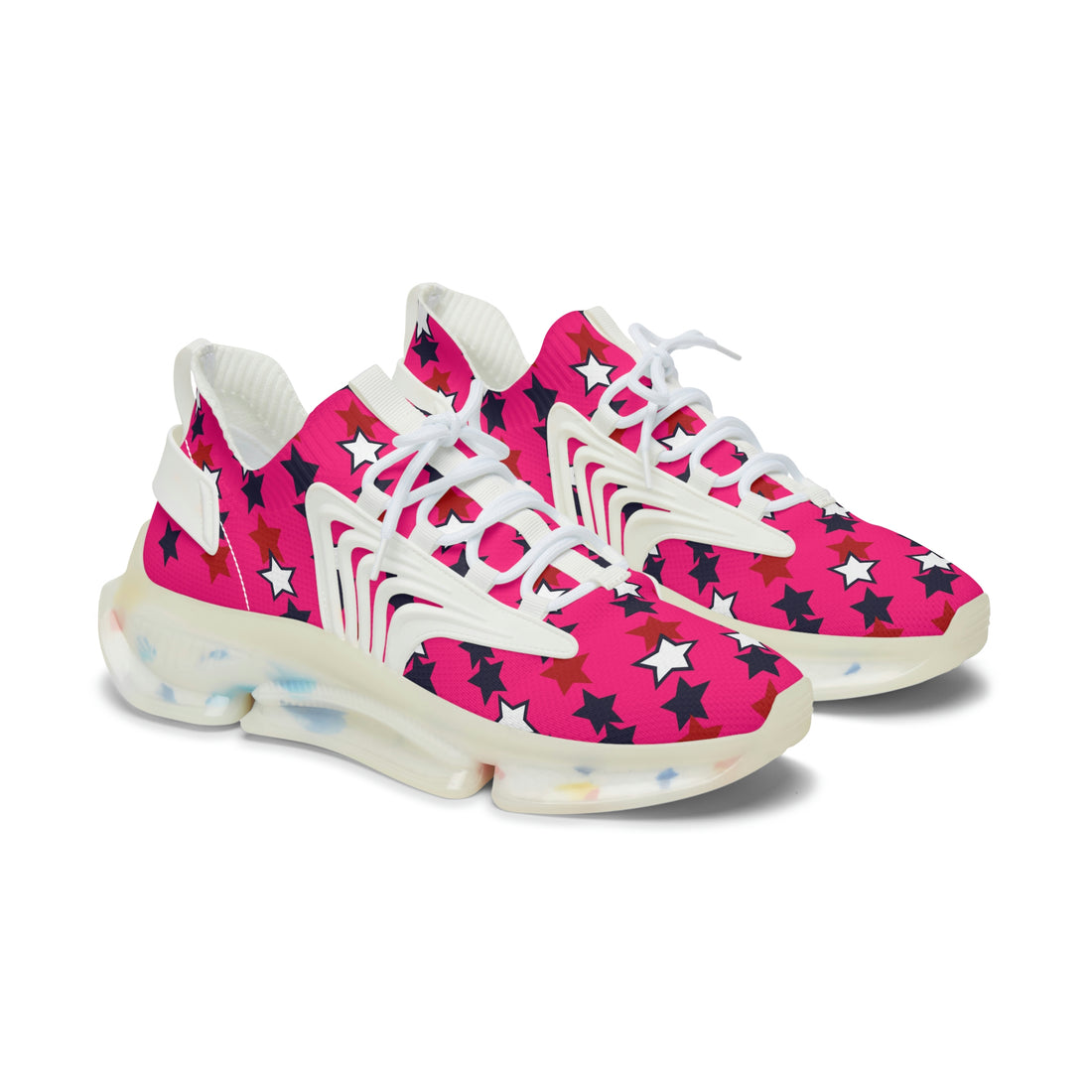 Hot Pink Stargirl OTT Women's Mesh Knit Sneakers