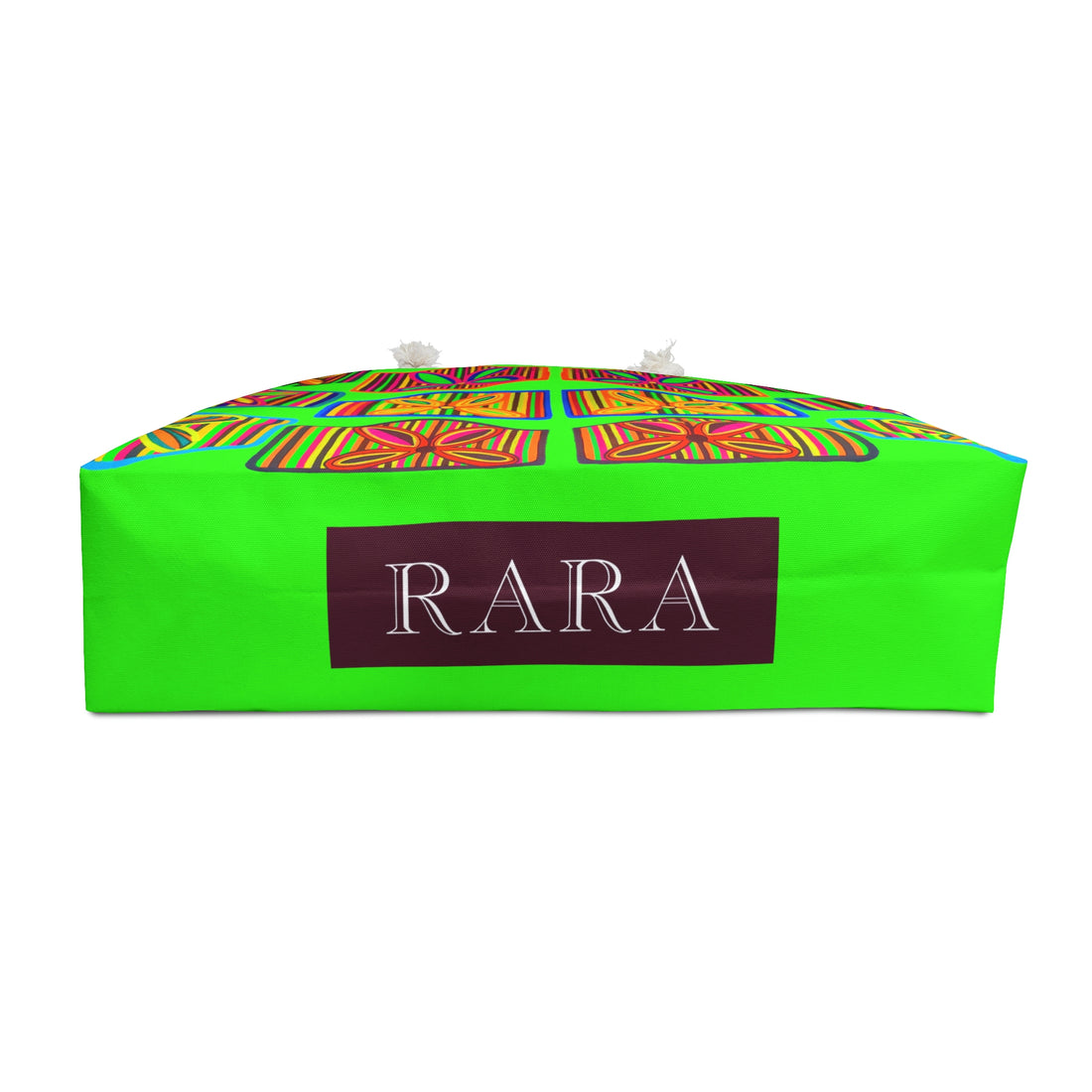 Neon Green Deco Print Weekender Tote Bag