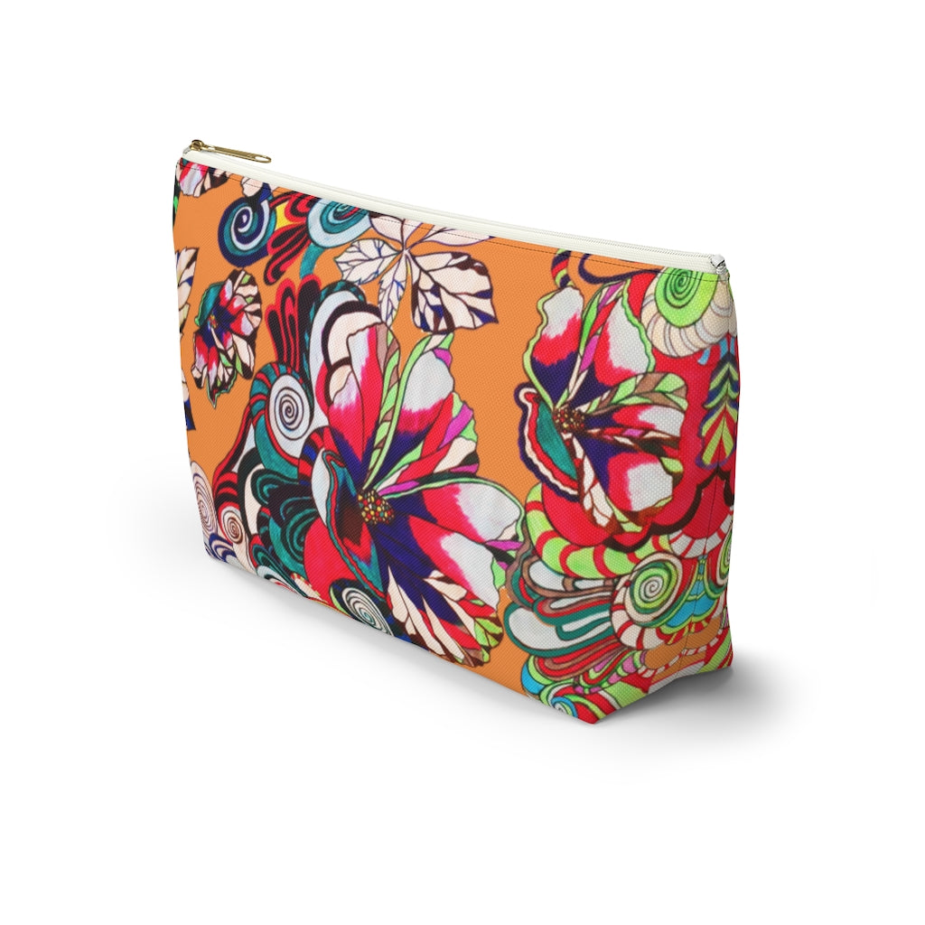 Floral Pop Peach Accessory Pouch