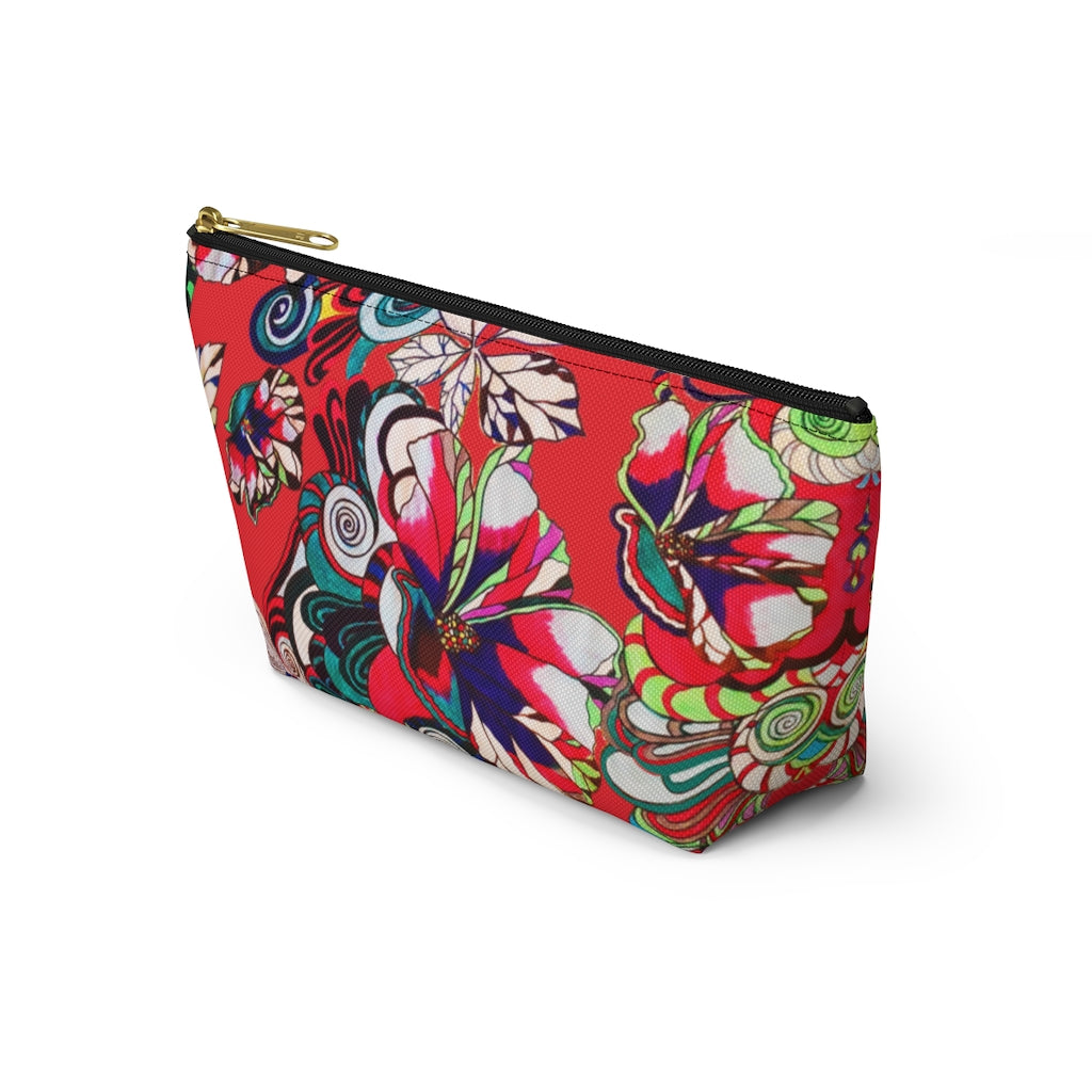 Floral Pop Red Accessory Pouch