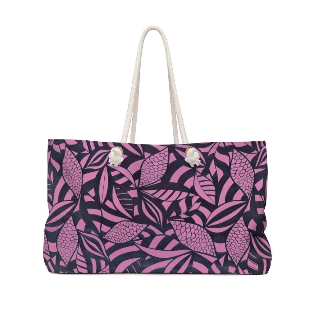 Tropical Minimalist Mauve Weekender Tote Bag