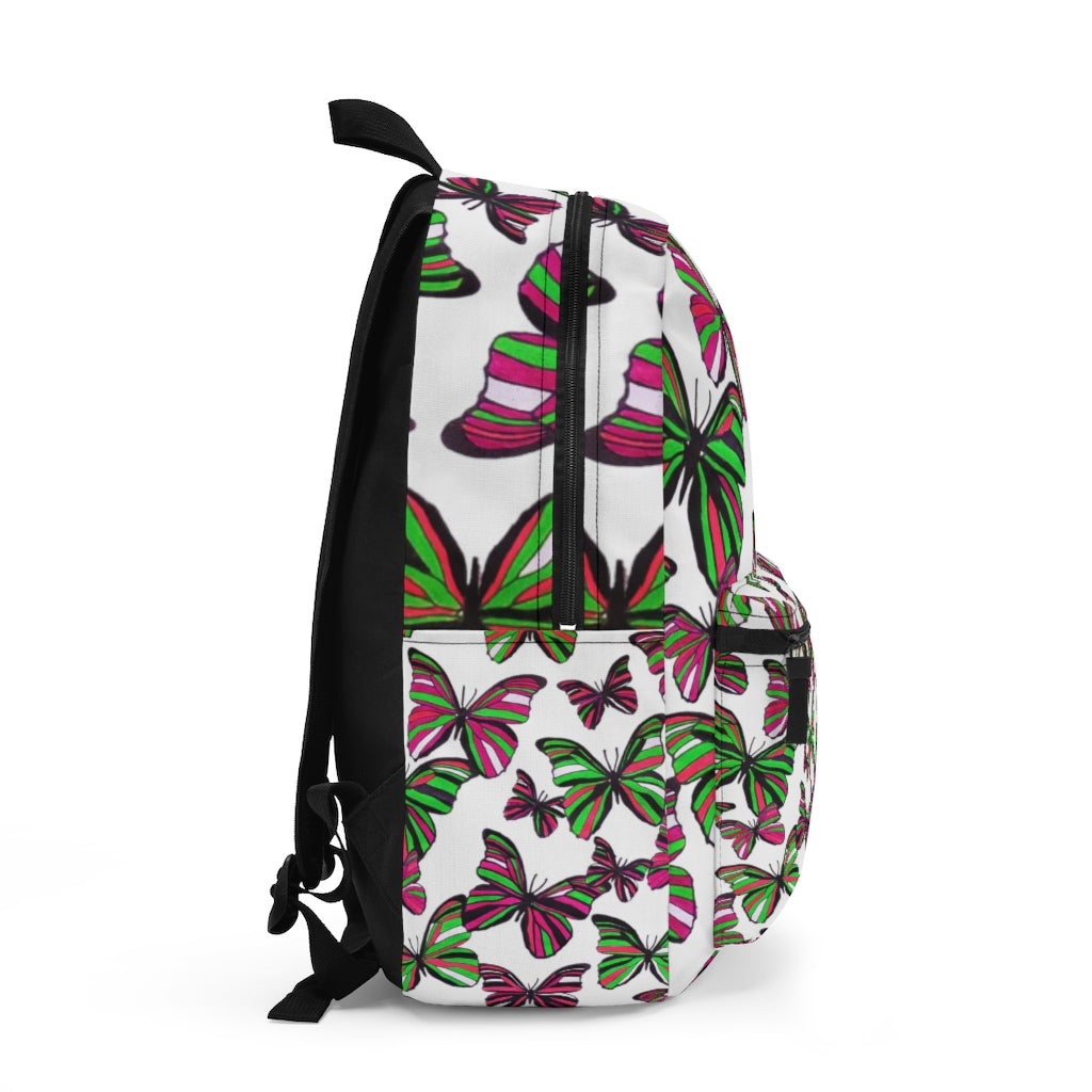Butterflies Jet White Backpack