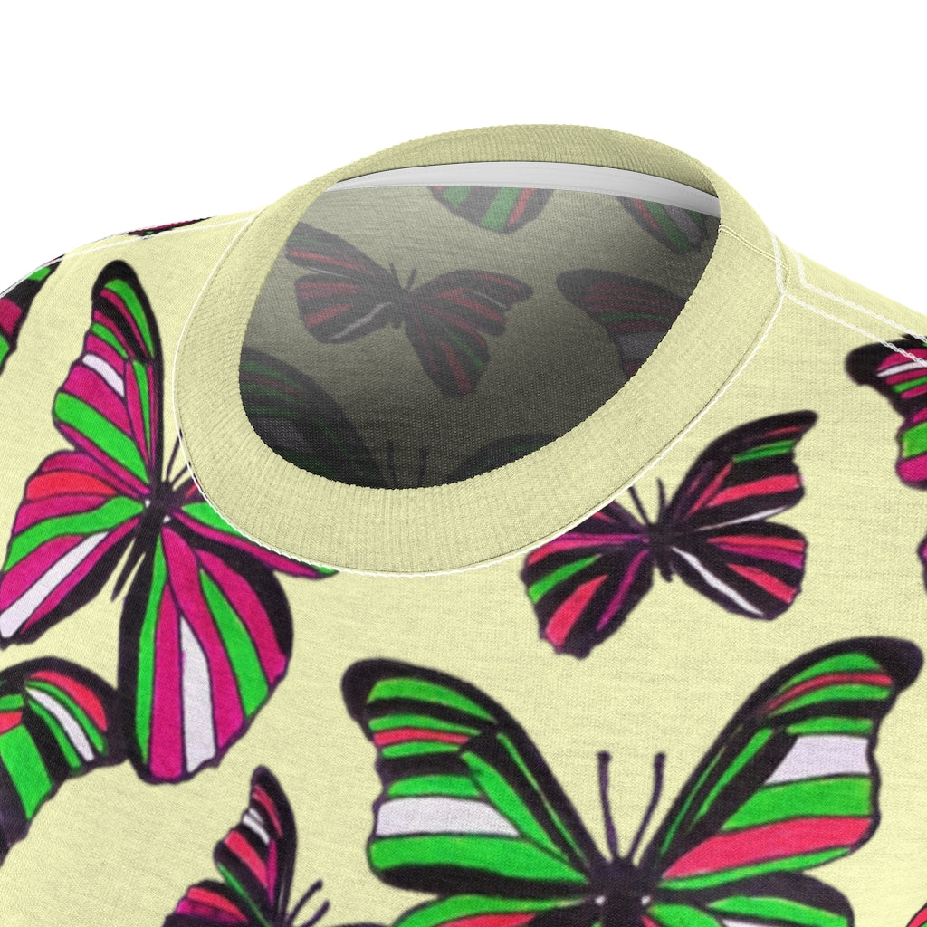 Butterflies AOP Pale Yellow T-shirt