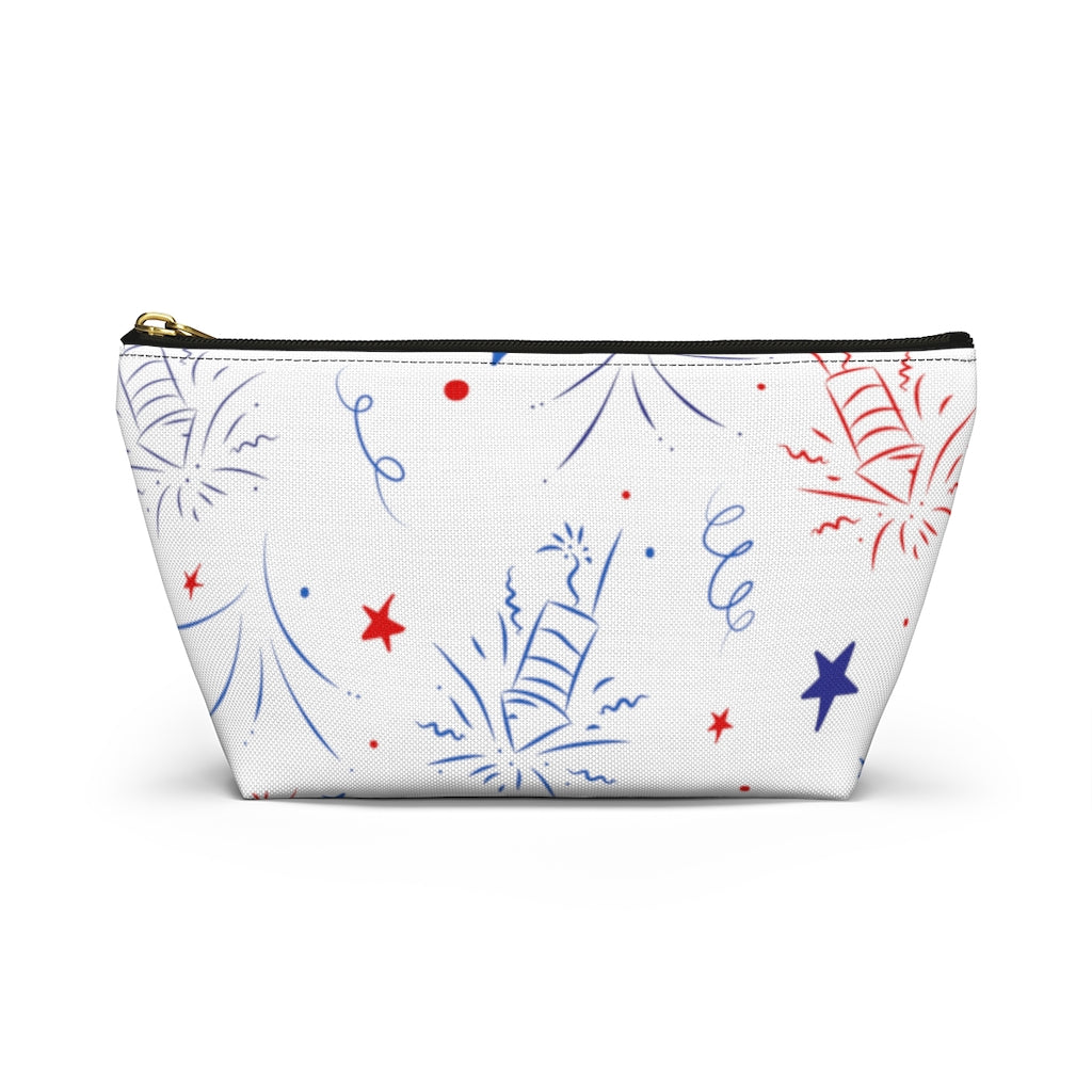Firecracker White Accessory Pouch