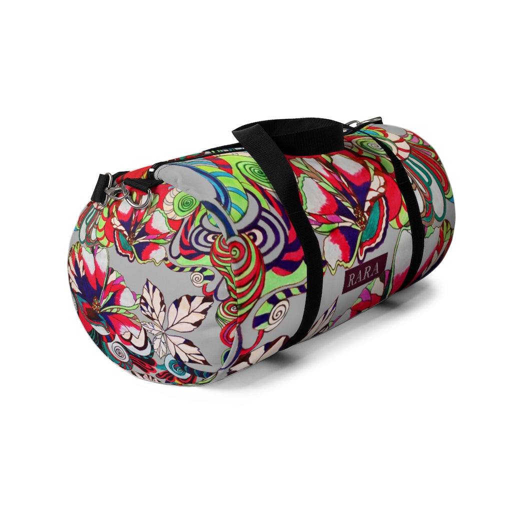 Artsy Floral Pop Slate Duffel Bag