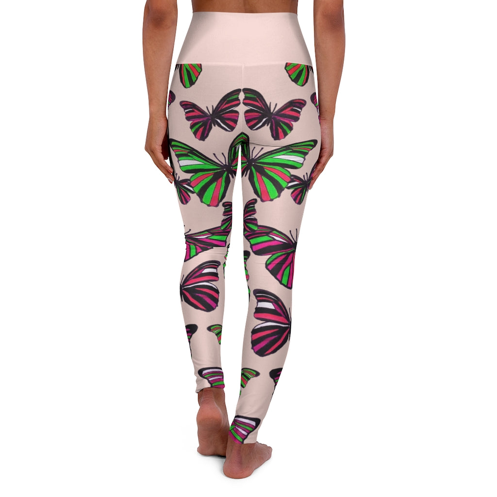 High Waisted Tint Butterfly Leggings