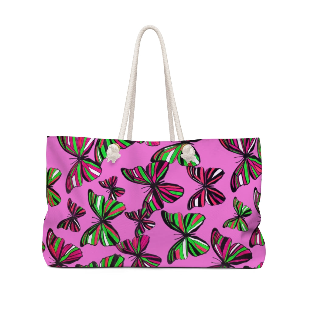 Butterflies Rosy Weekender Bag