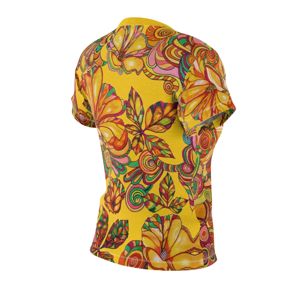 Artsy Floral Yellow AOP T-Shirt