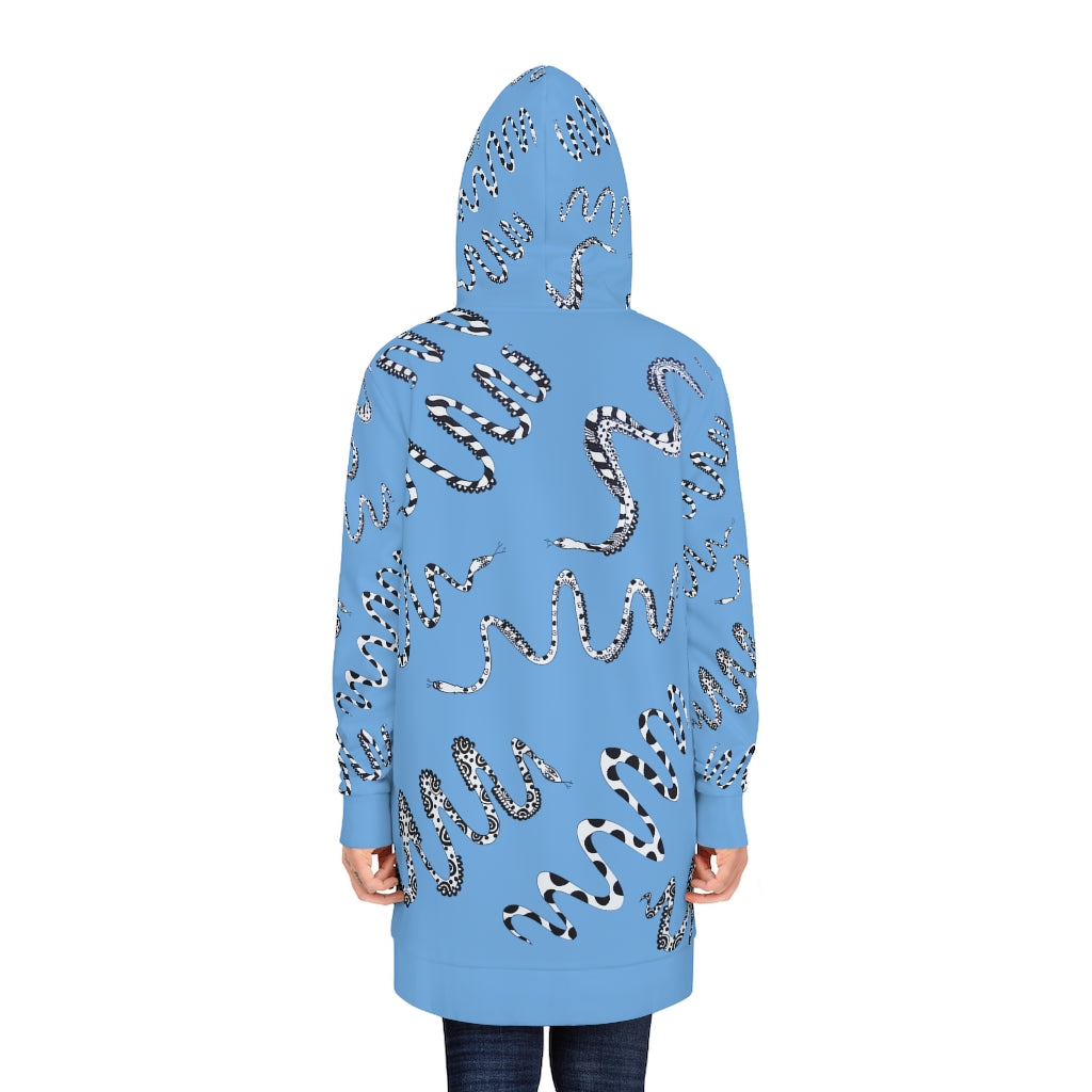 Sky Snake Print Hoodie Dress