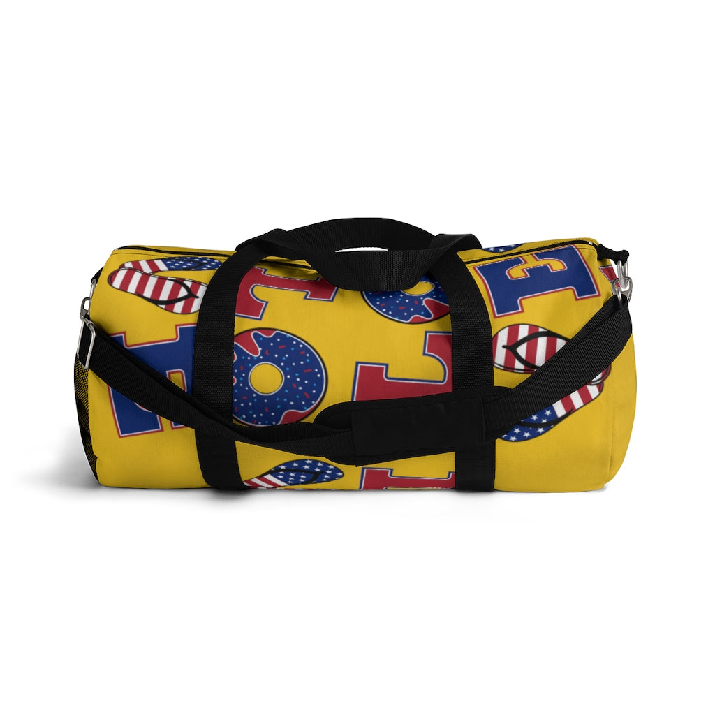 American Love Yellow Duffel Bag
