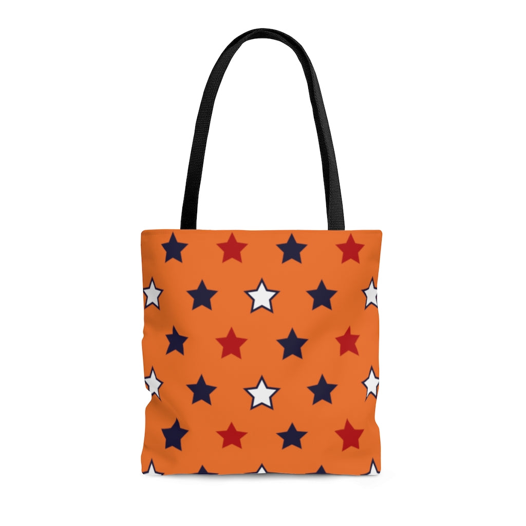 AOP Star Girl Orange Tote Bag