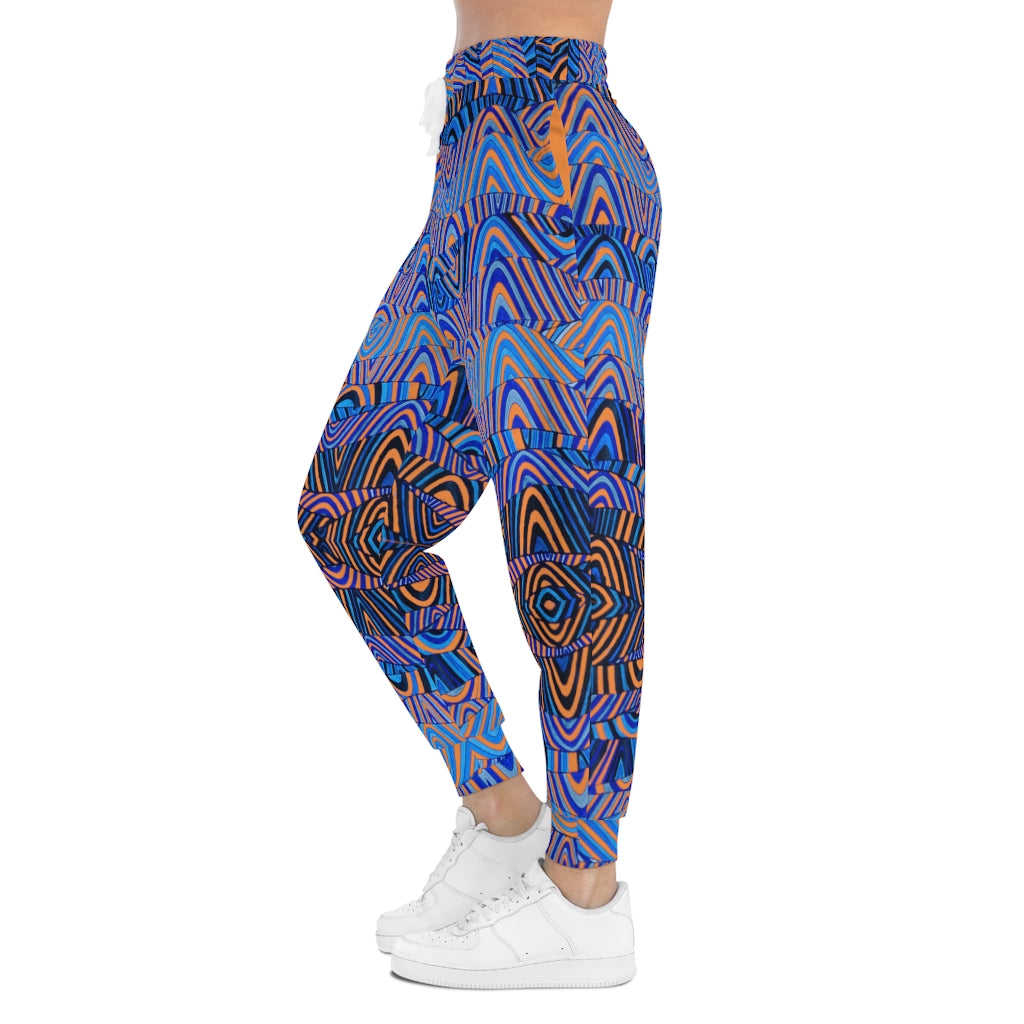 peach unisex psychedelic print joggers