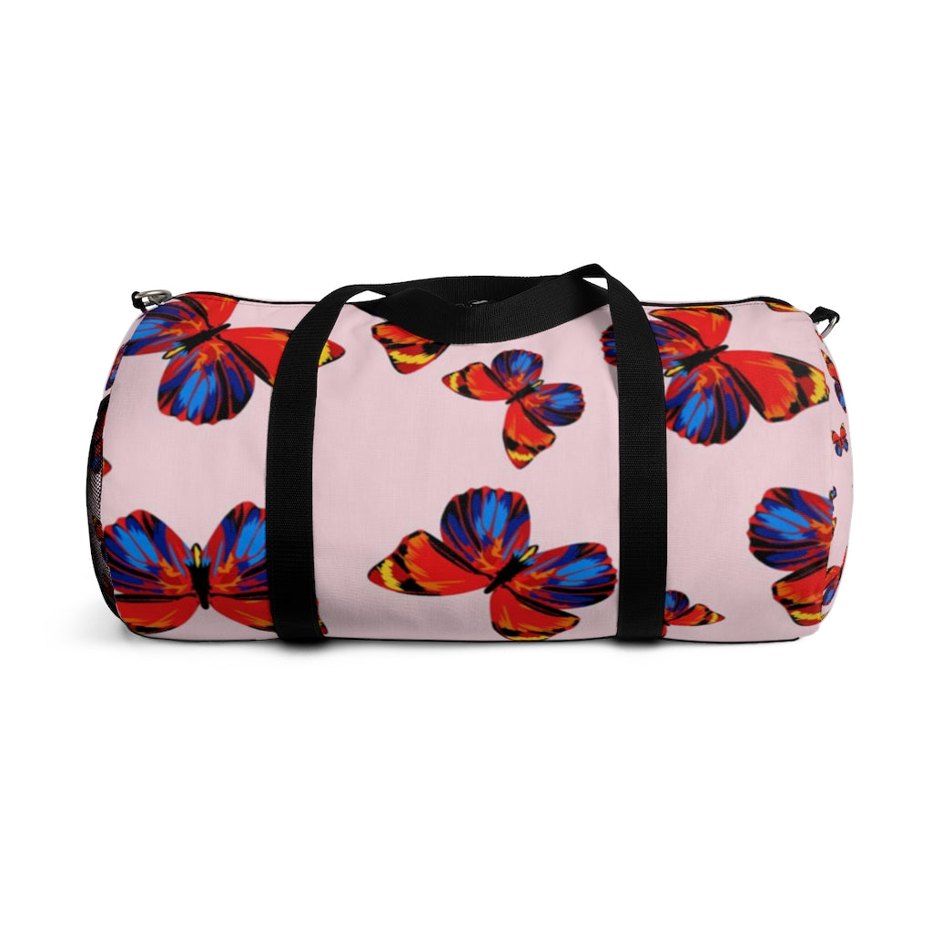 Tangerine Butterflies Duffel Bag