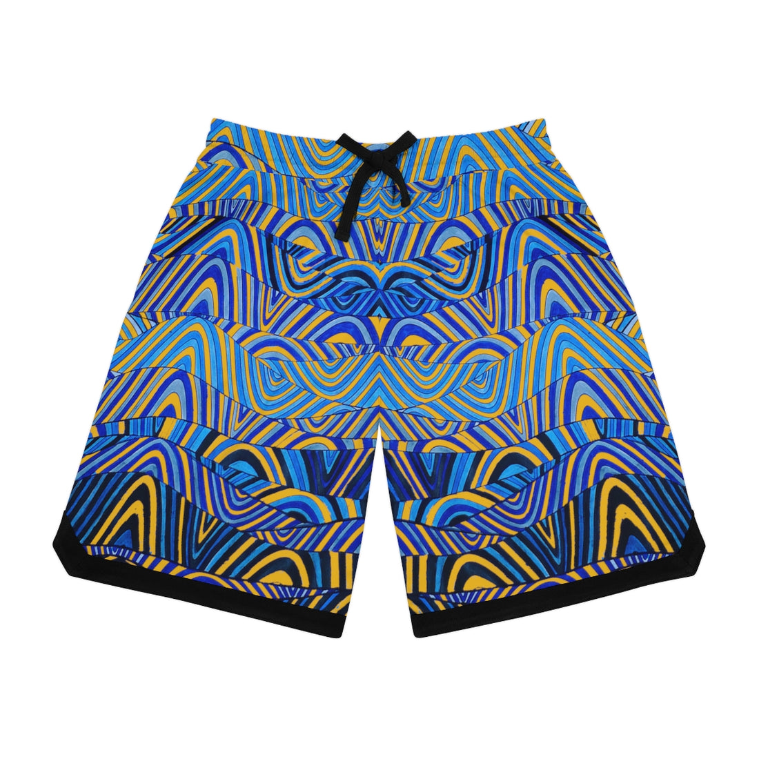 Yellow Sonic Basketball Rib Shorts (AOP)
