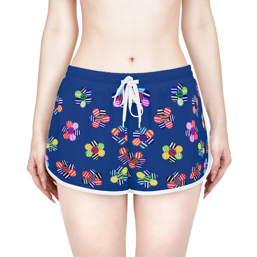 Blue Candy Florals Relaxed Shorts