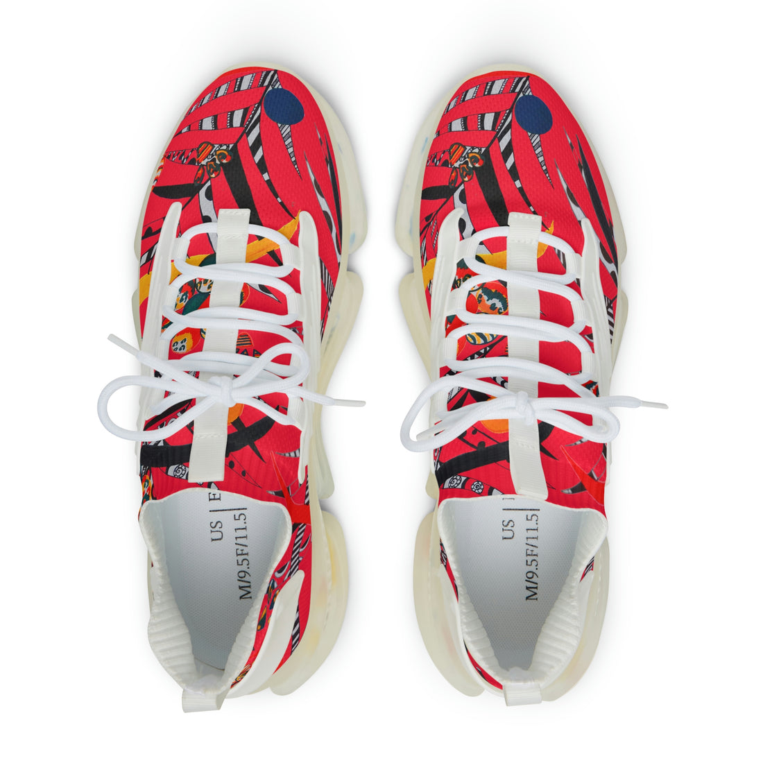 Red Wildly Wicked OTT Men's Mesh Knit Sneakers