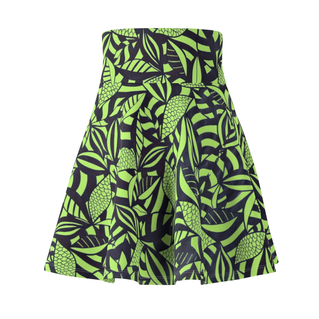 Tropical Minimalist Lime Skater Skirt