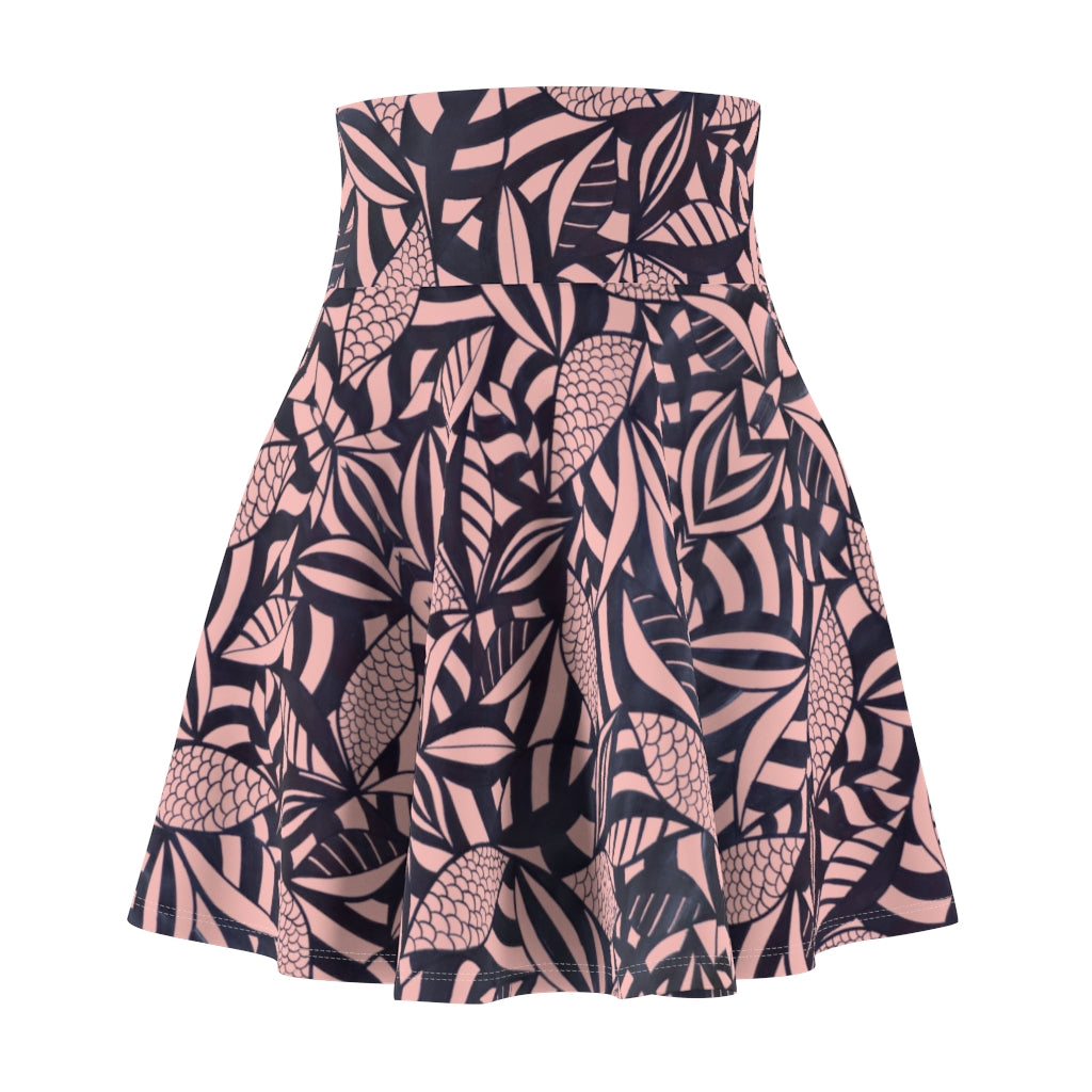 Tropical Minimalist Blush Skater Skirt