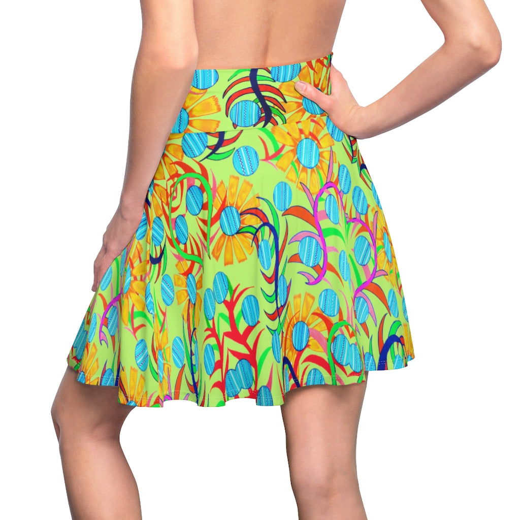 Sunflower Lime Skater Skirt