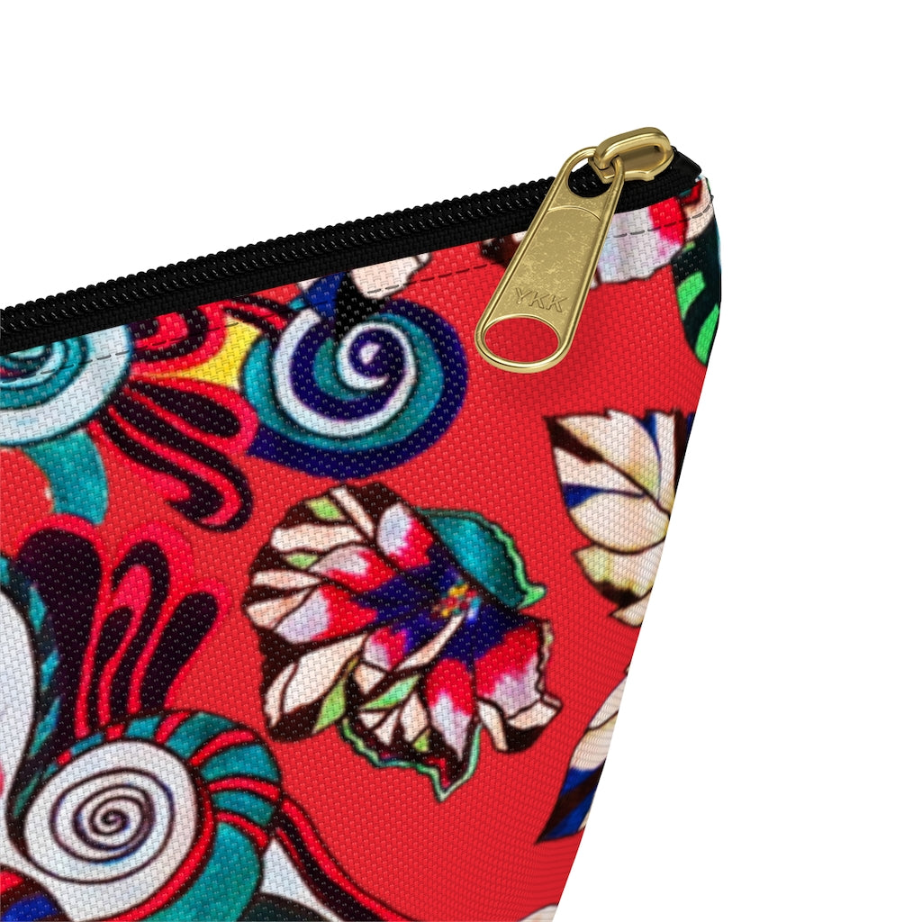 Floral Pop Red Accessory Pouch