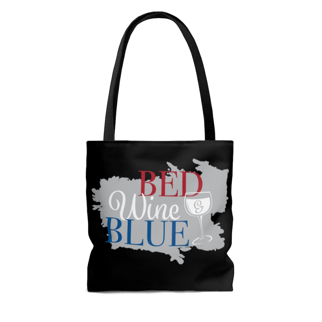 AOP Bed & Wine Tote Bag